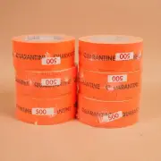 Lot 6 Rolls 500 Uline S-13113 2 x 3" Fluorescent Quarantine Inventory Labels