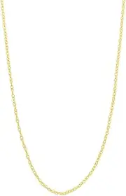 [JewelryWeb] 14k Yellow Gold Adjustable Light Weight Rope Chain Necklace 46 Centimeters Chain-Necklace for Women and Men in