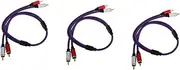 Vaguelly 3pcs Audio Cable Male to Male Boss Cables Speaker Wire Speakers Audio Microphone