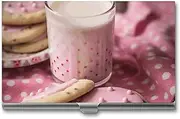 [LQPMNK] Metal Card Case, Hot Milk And Biscuits Print Professional Card Case Premium Card Case Lightweight Card Holder Pocket Card Case, style