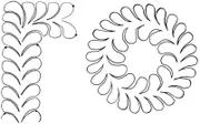 Quilting Full Line Stencil FEATHER WREATH BORDER A3 Reusable for Quilts use Pounce New