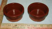 Cermer Terra Cotta Brown Stoneware Ramekins Set of 2 Fast Shipping