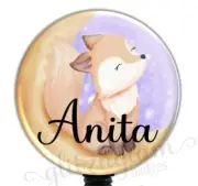 Fox and Moon Retractable Badge Holder, Custom Retractable Badge Reel GG1023A