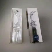 MIKASA Leaping Dolphin Crystal Decanter BOTTLE STOPPER NIB