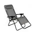Living Accents 8068342 Multi-Position Zero Gravity Folding Lounger Gray - Pac...
