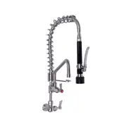 3Monkeez Compact Stainless Steel Single Wall Mount Pre-Rinse with 12" Pot Filler - Taps and Rinse Jets (T-3M53712-C) - T-3M53712-C