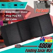 400W 12V Folding Solar Panel Blanket Mono Caravan Camping Power Battery Charger