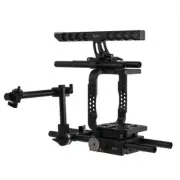 Canon ME200 Camera Rig w/ Top Handle, Rods, & RoseArm Monitor Mount - Ikan