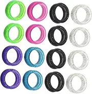 16Pcs Scissor Finger Rings Skid Protective Cover for Shears Comfortable Grip for Grooming Scissors and Hair Cutting Tools