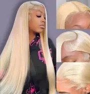 613 Lace Front Wig Human Hair Blonde Wig 613 HD Lace Frontal Wig Pre Plucked...