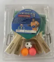 Halex Velocity 4.5 Table Tennis Ping Pong Set Hardwood/Rubber New
