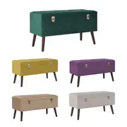 Bench with Storage Compartment 80 cm Velvet Furniture Beige/Purple vidaXL