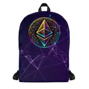 Whimsical Ethereum ETH Altcoin Crypto Symbol Backpack Bag