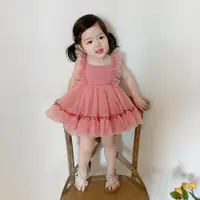 在飛比找ETMall東森購物網優惠-夏季西班牙連衣裙兒童公主tutu蓬蓬裙夏裝周歲女寶寶生日禮服