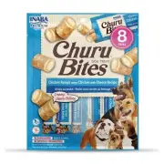 Inaba Dog Churu Bites Treats Chicken with Creamy Cheese Filling 48 x 12g Tubes
