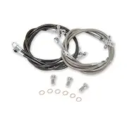 STREAMLINE +2" FRONT BRAKE LINES LINE KIT ATV SMOKE KAWASAKI KFX400 2003-2006