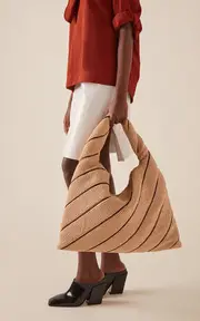 [Bottega Veneta] Large Hop Raffia Bag