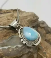 Pendant (P263) Navajo Larimar Teardrop