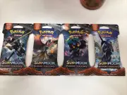 Pokemon Sun & Moon Burning Shadows 4 Booster Packs Sealed Free Shipping