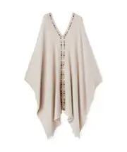 fringed cloak One size Nude