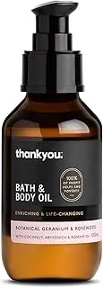 Thankyou Bath & Body Oil Botanical Geranium & Rosewood, 100ml