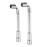2pcs L Shaped Angled Hex Socket Wrench 10mm 11mm Double Ended Socket Spanner
