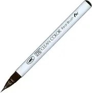 Kuretake ZIG Clean Color Real Brush Pen, Dark Brown Ink