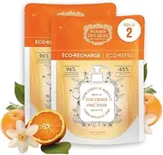 Panier des Sens - Marseiller Liquid Hand Soap - Refill Orange Blossom - 97% Natural Ingredients - Moisturising Soap with Coconut Oil - Refillable Soap Bathroom & Kitchen - 2 x 500 ml