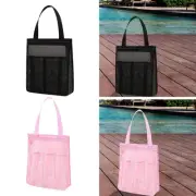 Portable Mesh Shower Tote Bag Toiletry Bag for Camping Swimming Accessories
