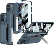 Jarttarn Compatible with Google Pixel 9 Pro Fold Case (2024),with Screen Protector and Card Slot,Hard PC Protective Case, Shockproof and Drop-Proof Case for Pixel 9 Pro Fold (Green)