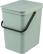 Brabantia Sort and Go Waste Bin, 25-Litre Capacity, Jade Green