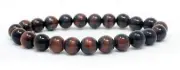 Red Tiger's Eye Stretch Bracelet - 8mm Beads - Scorpio Birthstone, Root Chakra