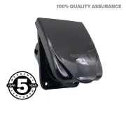 15A AMP Power Outlet Socket For RV, Caravan, Motor Home Black Colour