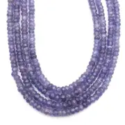 Tanzanite Beads 16 Inch Strand 3-5 MM Beads Faceted Rondelle Gemstone Beads