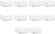 Leliafleury 10Pcs Rubber Leg Tips 50mm x 50mm Square End Caps Clear Chair Leg Covers Non-Slip Rubber Furniture Feet Replacement Tips for Tables Chairs Desks