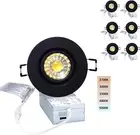 Canless Recessed Gimbal Downlight Rotatable-Spotlight 5 CCT 3 Inch Eyeball Ce...