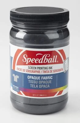 Speedball Opaque Fabric Screen Printing Ink 32-Ounce Black Pearl
