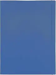 Idena 20173 – Portfolio Folder A3 in Blue, Document Folder Made of Robust Cardboard, Postal Folder with Inner Flaps and Elastic Closure