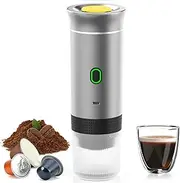 Liwankaqi Portable Espresso Machine,Electric Espresso Machine Wireless Electric 3-in-1 Capsule Powder Coffee Maker for Camping,Travel,RV,Office