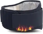 Back Brace Magnetic Therapy Tourmaline Self Heating Lumbar Brace Support Belt Waist Lower Back Supports Waist Belt for Men Women Pain Relief Correction (Color : Black, Size : XL/X-Large)