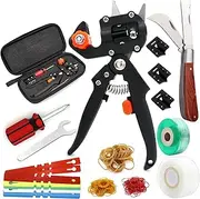 ZALALOVA Garden Grafting Tools, 2 in 1 Garden Pruning Tools Including Grafting Knife Replacement Blades Grafting Tapes Rubber Bands and Labels for Plant Branch Vine Fruit Tree Cutting Pruner Tool Kits
