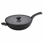 Essteele Per Salute 32cm Non-Stick Covered Stir Fry Frying Pan Induction/Gas BLK