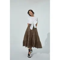 在飛比找momo購物網優惠-【UUIN】UUIN _ 咖啡蛋糕裙(女裝 日系蛋糕裙)