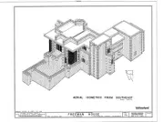 2 bedroom Freeman Home by Frank Lloyd Wright, printed architectural house plans