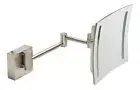 ALFI brand ABM8WLED Wall Mount Square 8" 5x Magnifying Mirror with Light