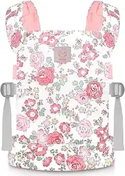 GAGAKU Reborn Baby Accessories Doll Carrier Dolls Sling Baby Children Doll Carrier Bag 100% Cotton - Pink Peony
