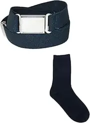 [CTM] Kids' Magnetic Buckle Elastic Belt and Cotton Socks Uniform Set