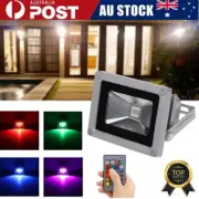 10W LED Light Flood RGB Colour Changing Floodlight Outdoor Security Garden Lamp