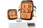 ThermoPro TP27 500FT Long Range Wireless Meat Thermometer for Grilling and Smoking with 4 Probes Smoker BBQ Grill Thermometer Kitchen Food Cooking Thermometer for Meat