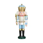 ISDD Cuckoo Clocks German Nutcracker King White-Blue, Height 40 cm / 16 inch,...